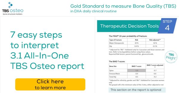TBS Osteo report Step 4 – Therapeutic Decision Tools